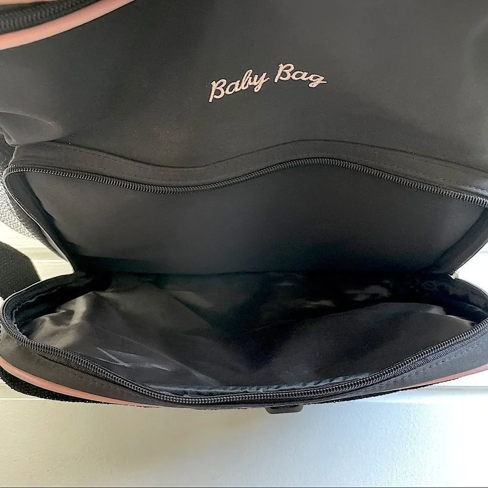 Cudlie Accessories Multi Pocket Top Zip Black Baby Diaper Bag